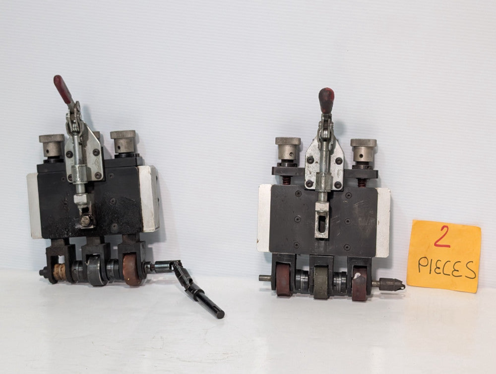 Lot of 2 Destaco Straight-line Toggle Clamps with Roller Fixture Jigs