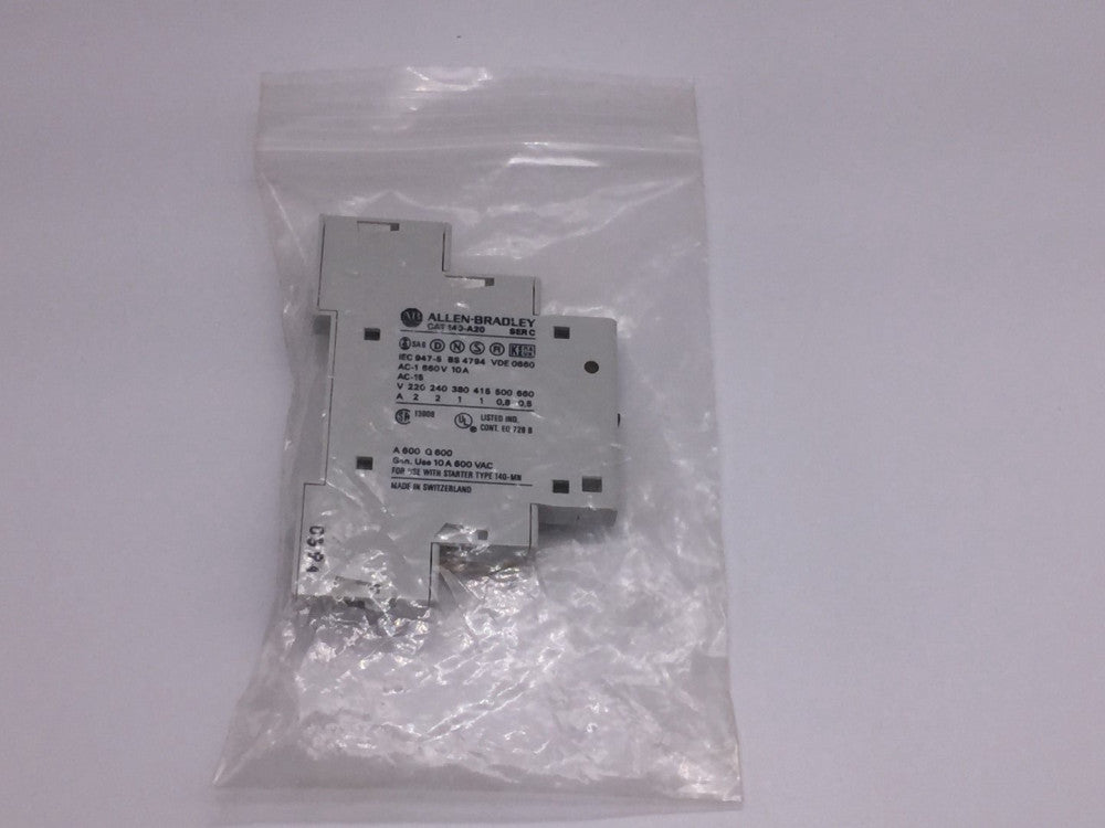 NEW Allen-Bradley 140-A20 SER.C Auxiliary Contact for Motor Starter