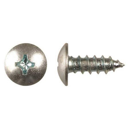 Zoro Select 2121Pk Sheet Metal Screw, 1/4" X 9/16 In, Zinc Plated Steel Truss