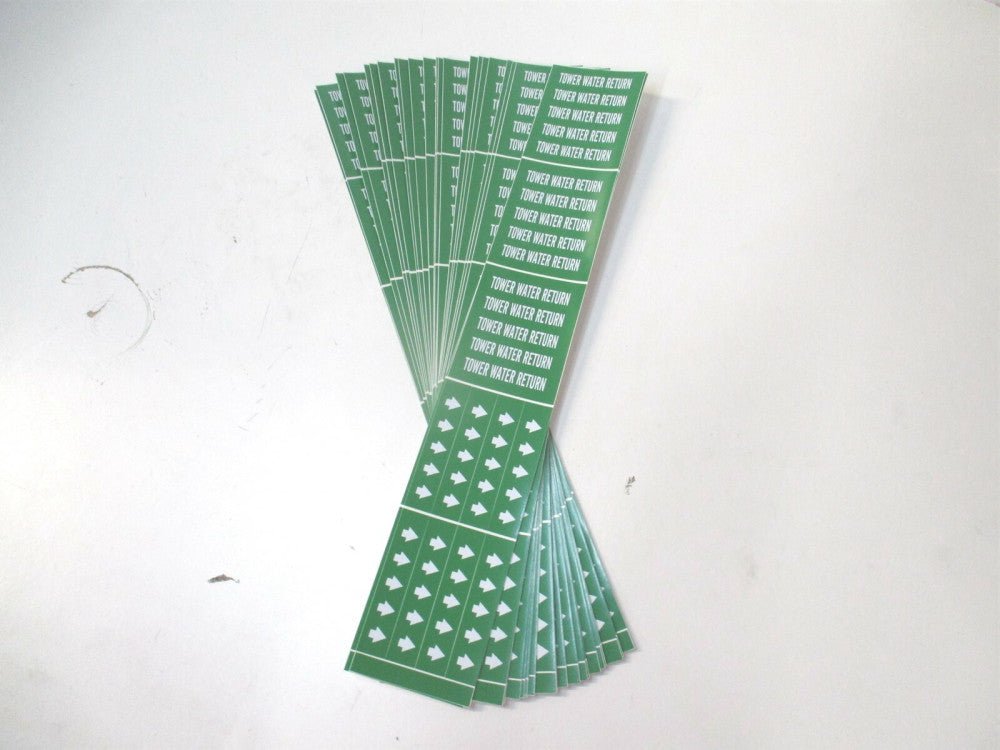 Brady (7286-3C) 2-1/2" x 2-3/4" Tower Water Return Pipe Marker 11ct. - Lot of 25