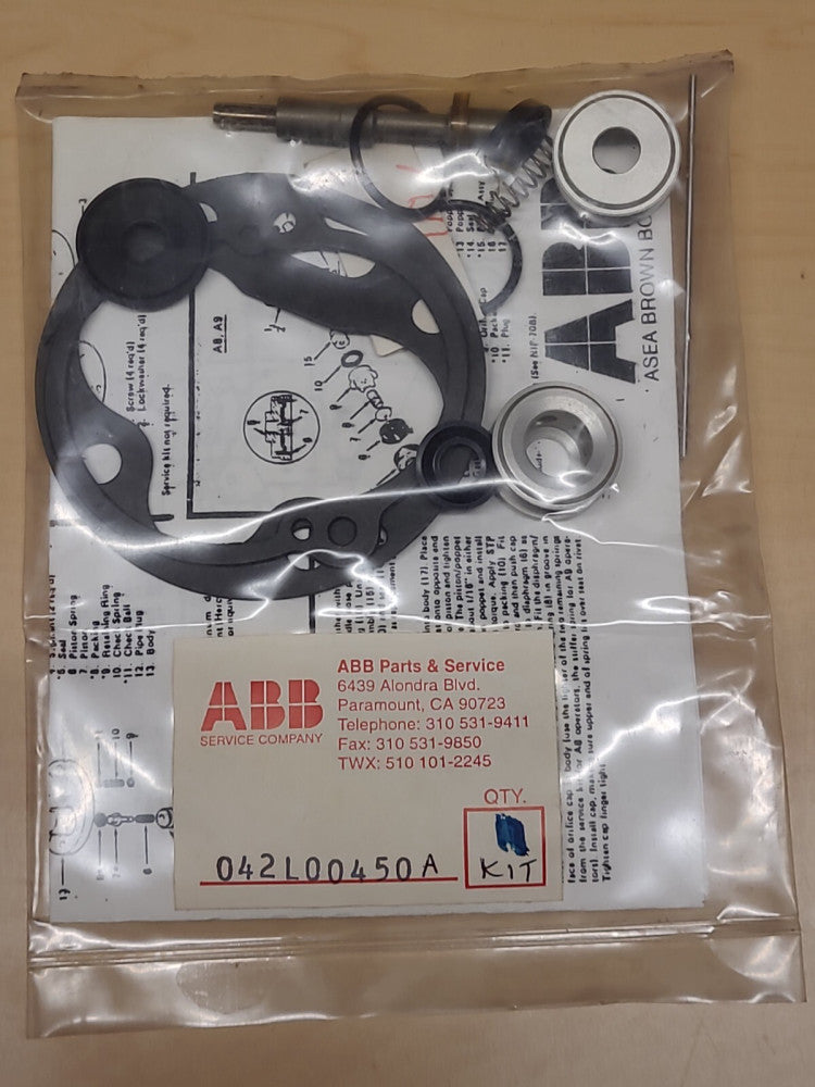 NOS ABB 54614 01 Prospector Poppet Valve Repair Kit 042L00450A