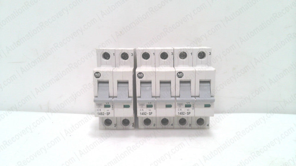 ALLEN BRADLEY 1492-SP2C060 SER C, PK OF 3, MINIATURE CIRCUIT BREAKER #342481