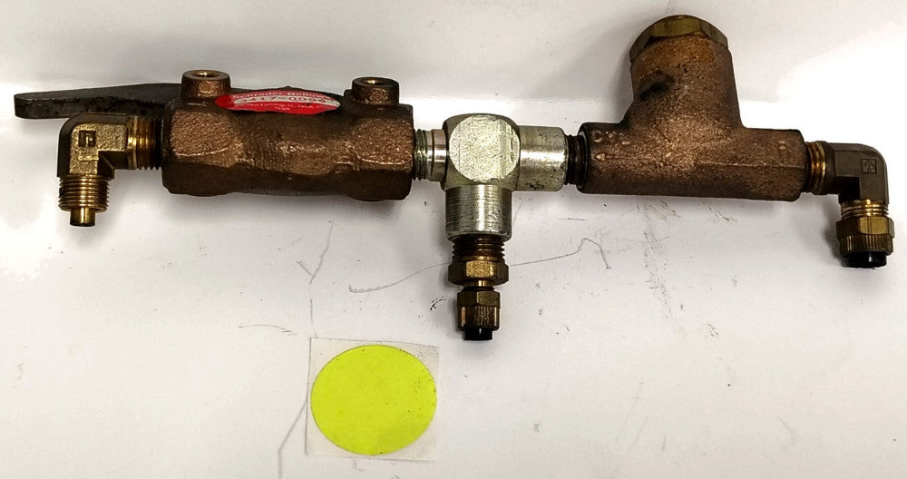 SCHRADER BELLOWS DISCHARGE SERVICE VALVE 1/4" ELBOW BRASS MATERIAL 3417-0099