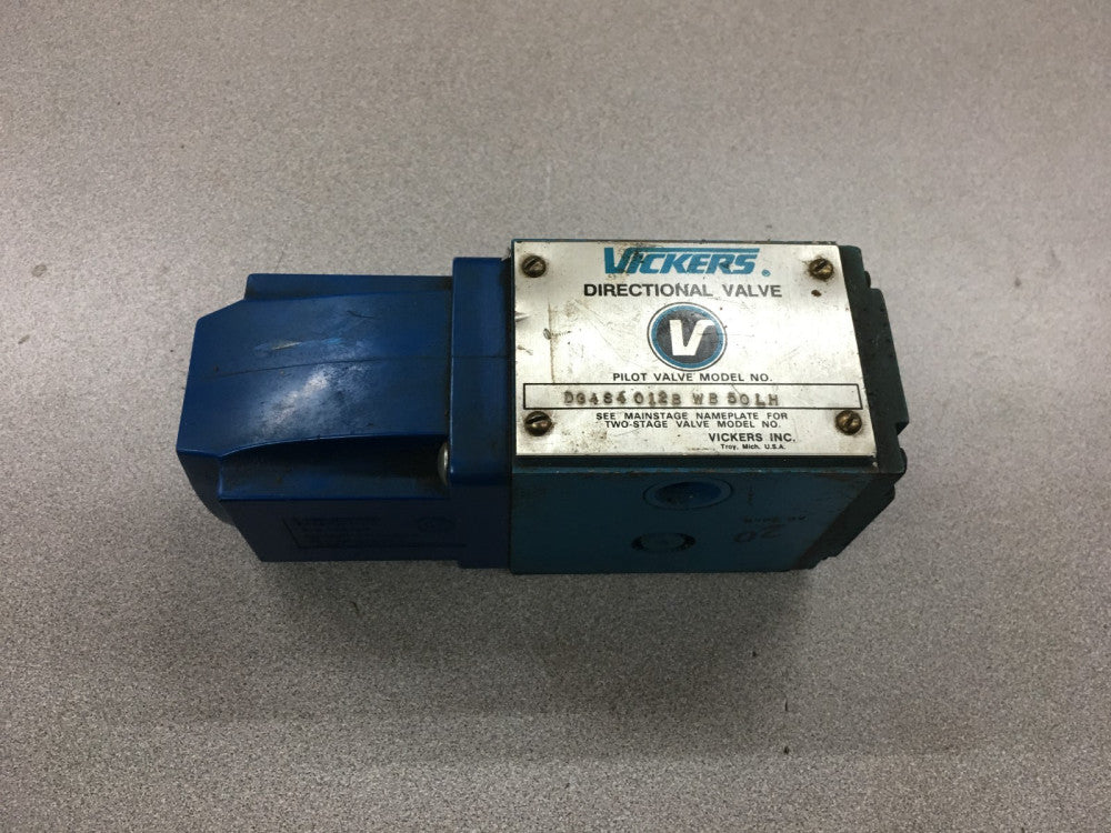 NEW NO BOX VICKERS HYDRAULIC PILOT VALVE DG4S4 012B WB 50 LH