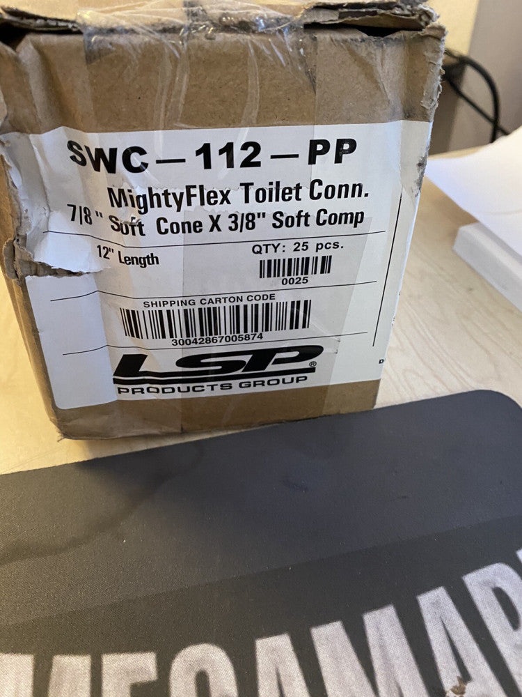 BRAND NEW LSP PRODUCTS SWC-112-PP 7/8" x 3/8" Faucet Connector 12" *Box of 25*