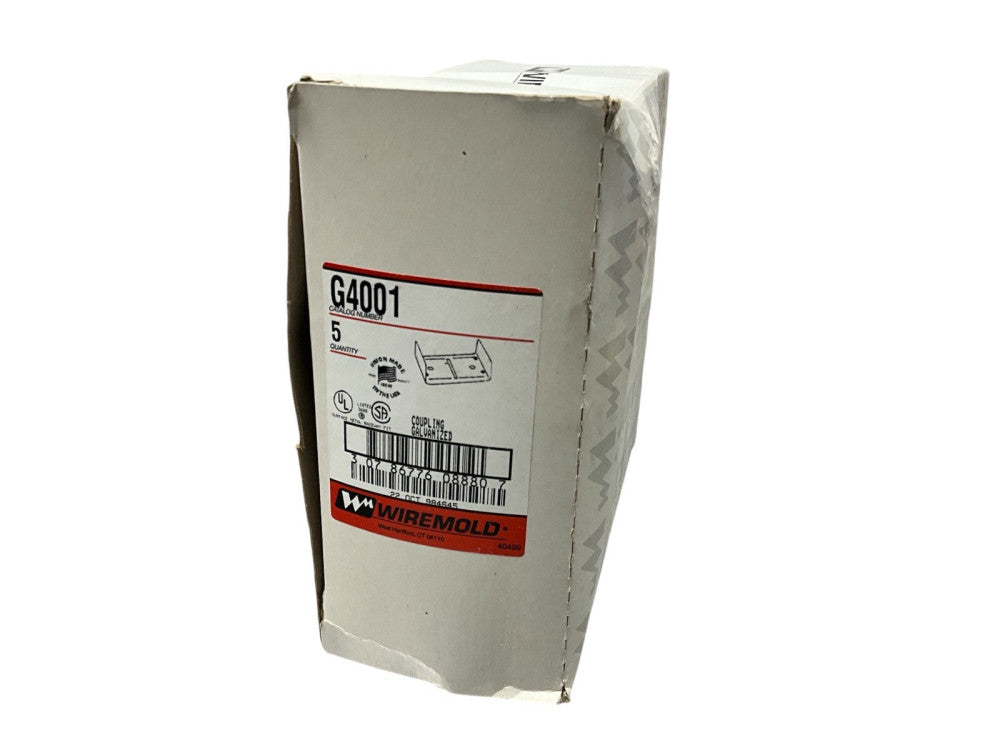 Wiremold G-4001 Raceway Coupling Galvanized Steel - Box of 5