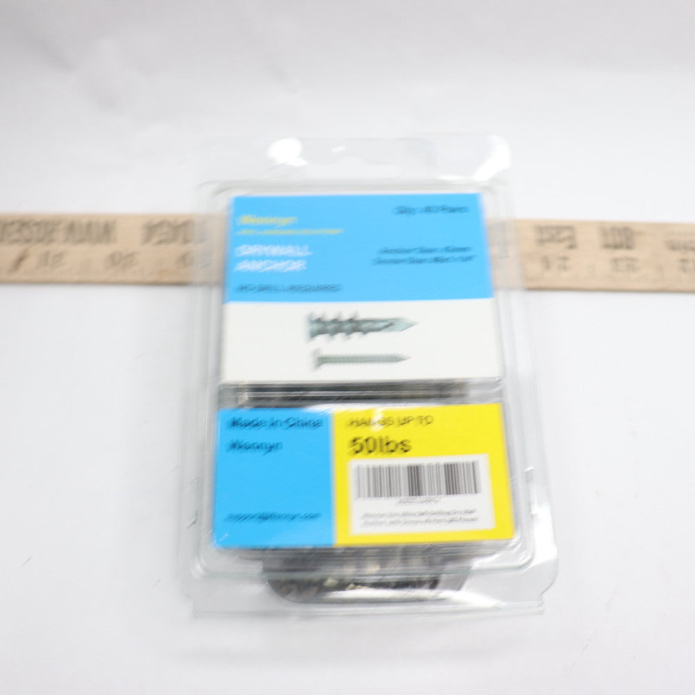 (80-Pk) Wennyn Self Drilling Drywall Anchors with Screws Plastic #8 x 1-1/4"