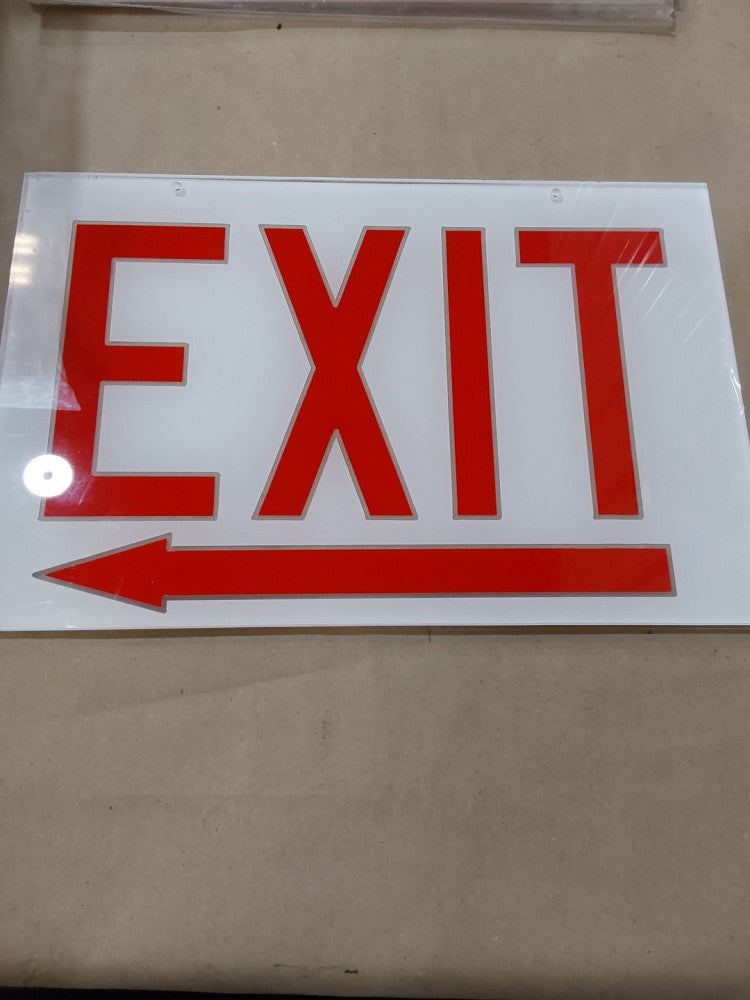 EXIT SIGN MADE OUT OF POLY..13 3/4 X 9, Lefthanded Arrow