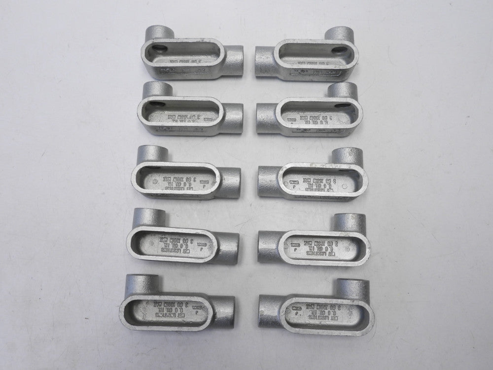 (Lot of 10) LR27 3/4" #6 Conduit Outlet Body Bodies