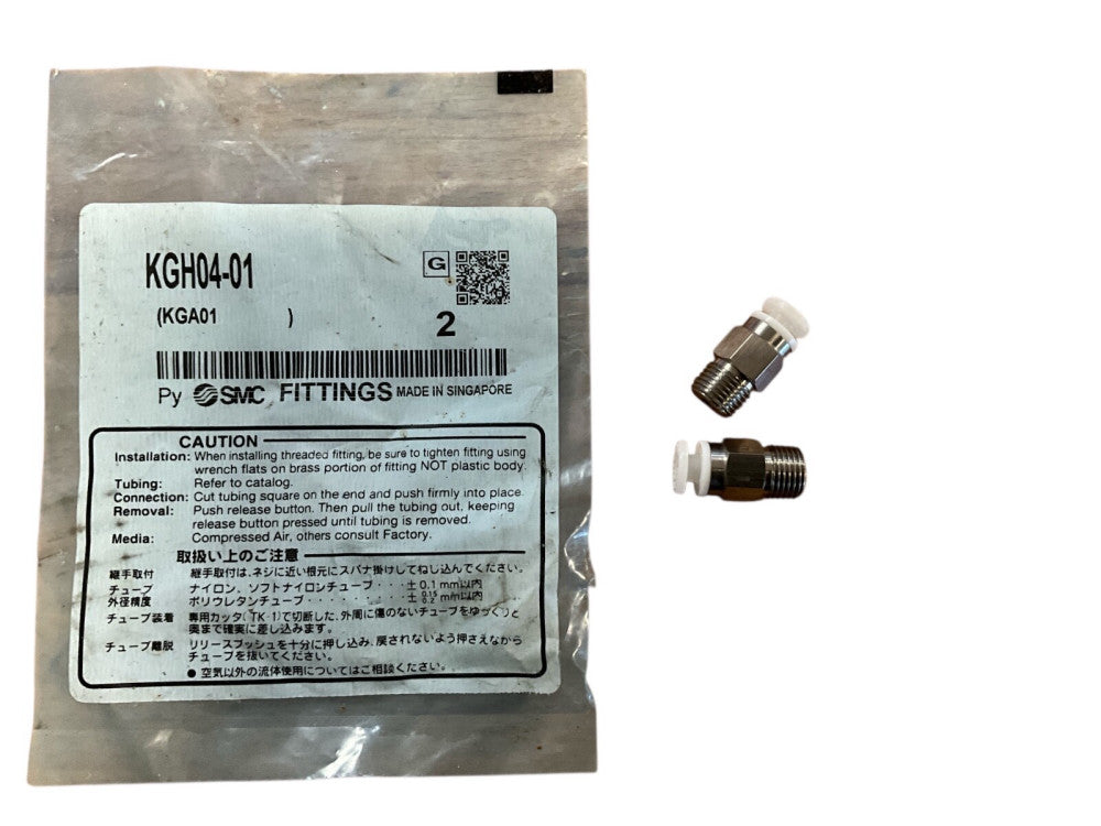 SMC KGH06-01 fitting, male connector s/s, KG/KQ(X23) 1-TOUCH STAINLESS