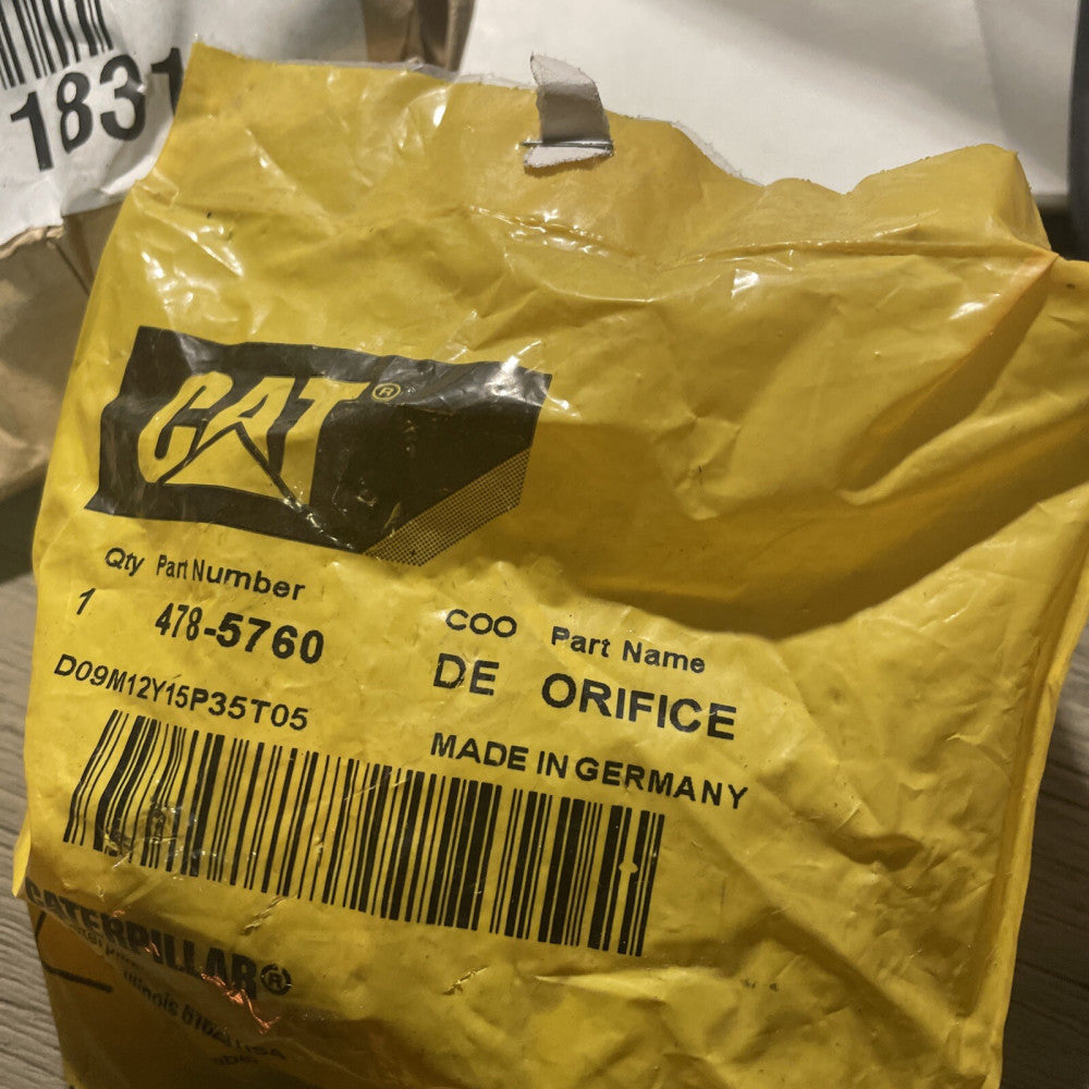 NEW GENUINE OEM CATERPILLAR 478-5760: ORIFICE AS