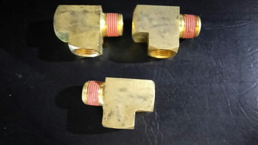 3-Eaton Weatherhead 3750X8 Brass CA360 Fitting, Street Tee, 1/2"