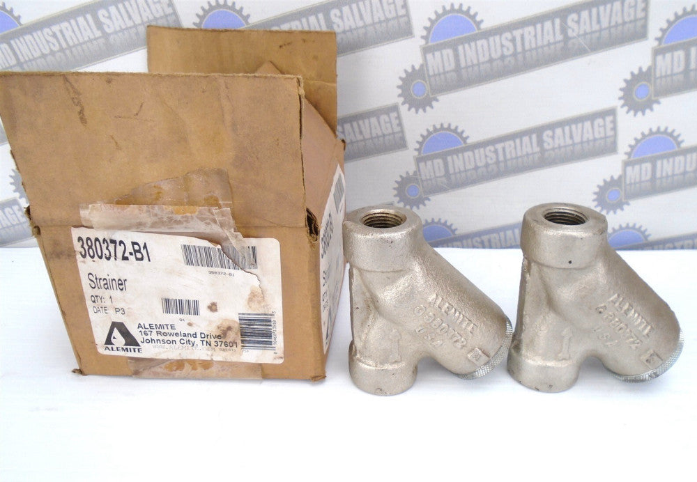 (LOT of 2) ALEMITE - 380372-B1 - Y Type GREASE STRAINER - 1/2" FNPT (NEW in BOX)