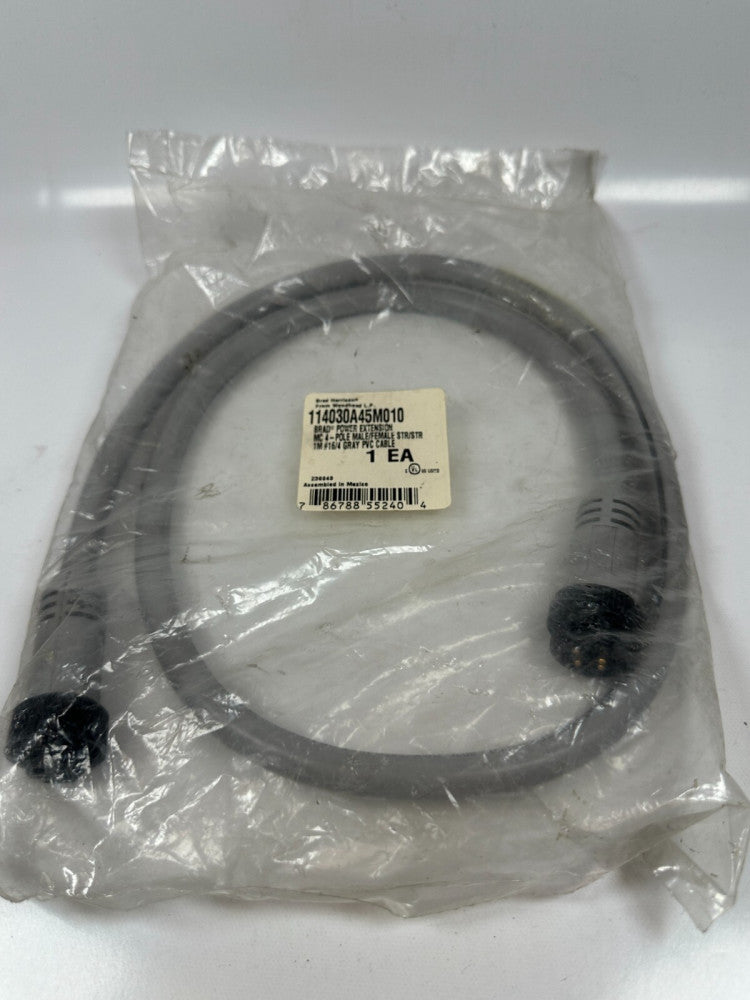 Brad Cable 114030A45M010 Power Extension MC4 Pole Male/Female 1M Long Gray - NEW
