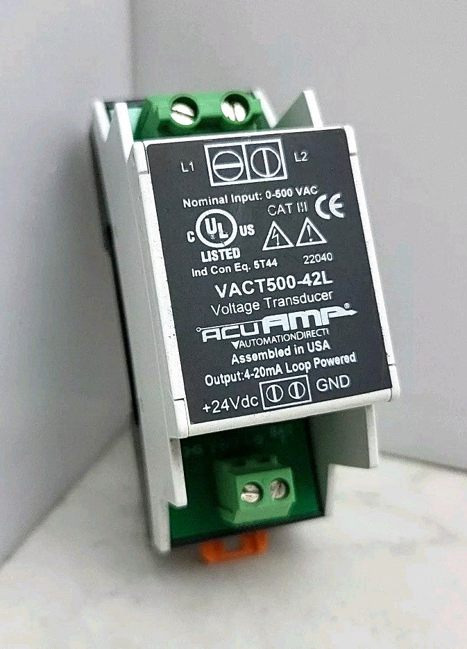 Automation Direct VACT500-42L AC Voltage Transducer 0-500 Vac Sensing Range