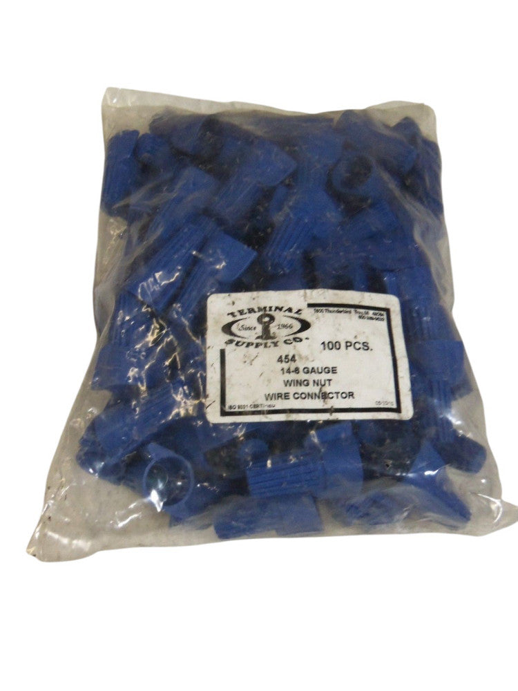 LOT OF 100 TERMINAL SUPPLY 454 14-6 GAUGE WING-NUT WIRE CONNECTOR NSMP