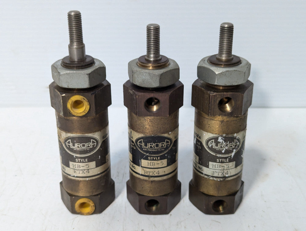 Lot of 3 Aurora HB-5; 1.000 Bore; .500 Stroke; Mfg. No. FTX4;