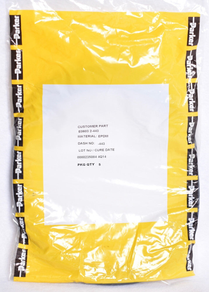 5 Pack Parker O-Rings EPDM 7.475" ID x .275" W E0603 2-443 Factory Sealed