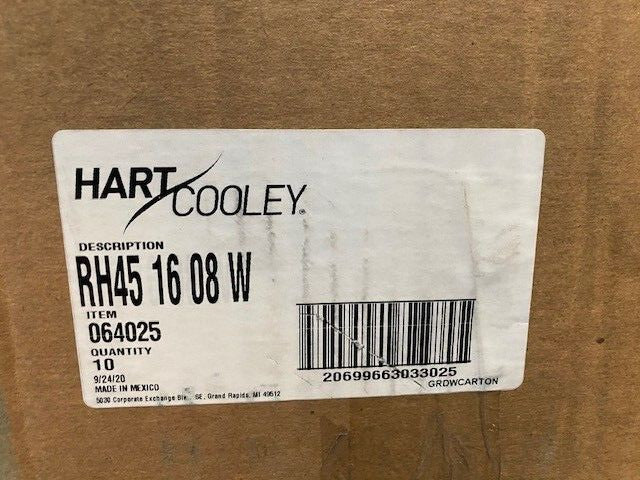 (10 PACK) Hart/Cooley Return Air Grille Aluminum 9-3/4" X 17-3/4" RH451608