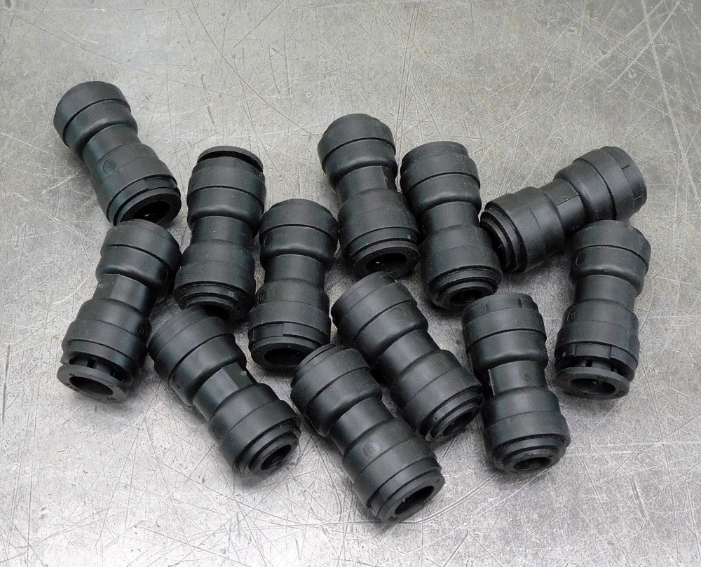 Gamurdock Push-to-Connect Nylon Straight Union Fitting 1/2" x 3/8" OD Lot of 12