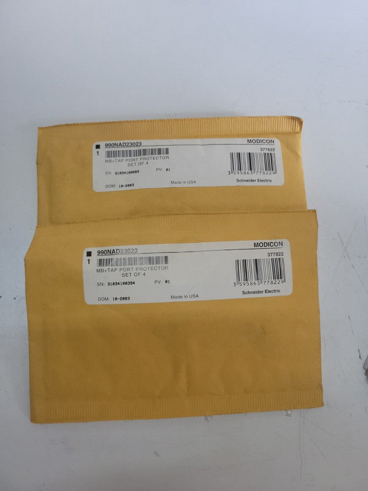 1 PKG SCHNEIDER ELECTRIC 990NAD23023 MB + TAP PORT PROTECTOR SET OF 4 ** NEW **