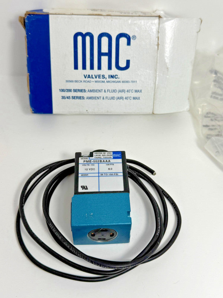 MAC PME-552BAAA 12VDC 6W 25-150psi Valve