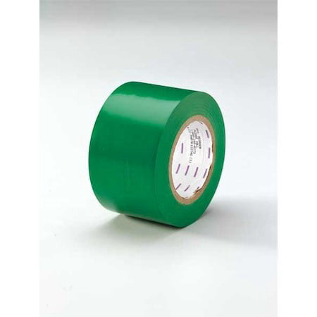 Zoro Select 9Nm11 Safety Warning Tape Vinyl Green, 3" W X 180 Ft. L, 5 Mil Thick