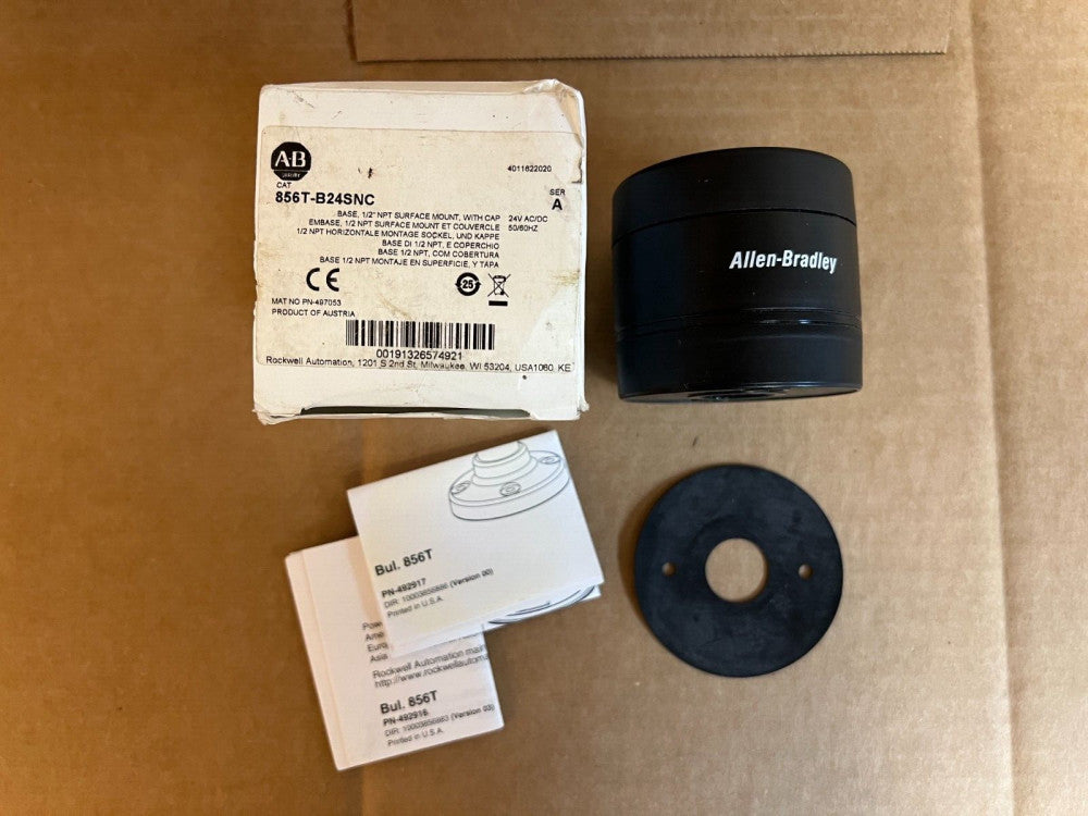 ALLEN BRADLEY, 856T-B24SNC, MOUNTING BASE 70MM STACK LIGHT 24V AC/DC MAKE OFFER!