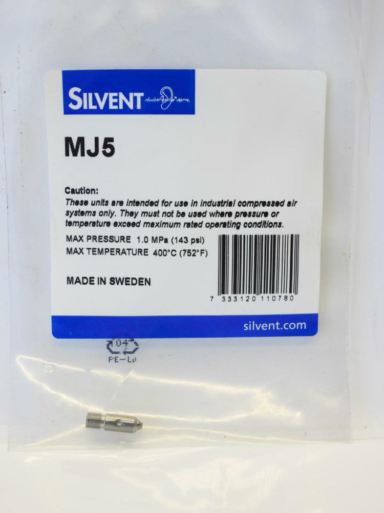 Silvent MJ5 Air Jet 1.0 MPa (143 psi), 400° C (752° F)