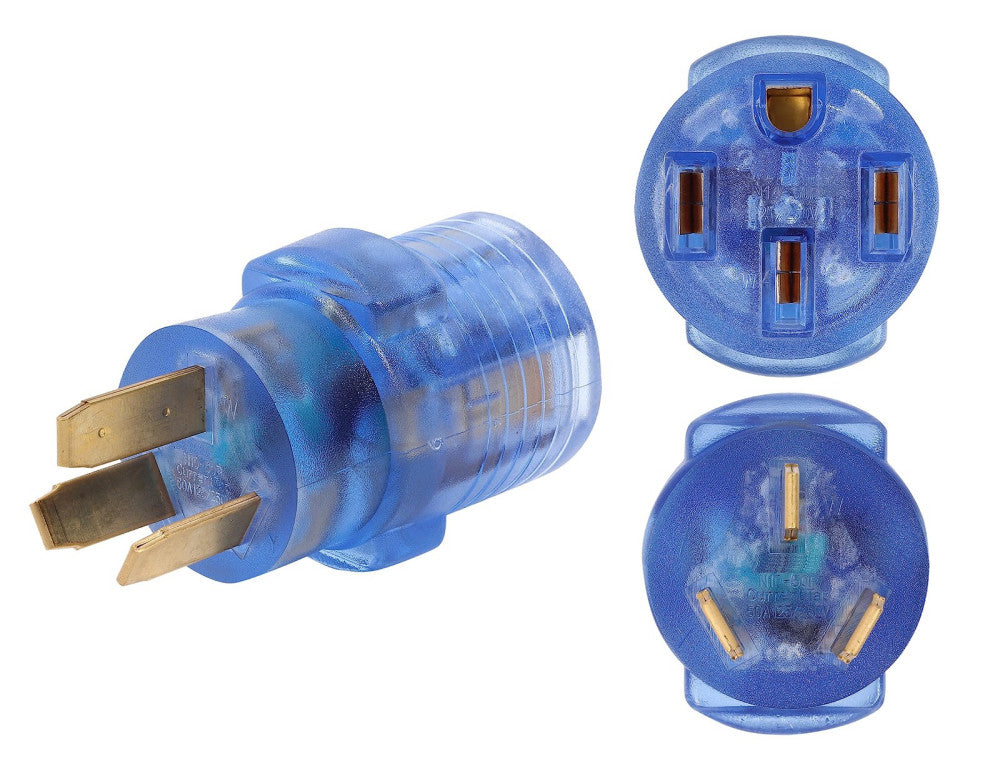 NEMA 10-50P to 14-50R Compact 240V 50 Amp 3 Prong Dryer Male Plug to 4 Prong ...