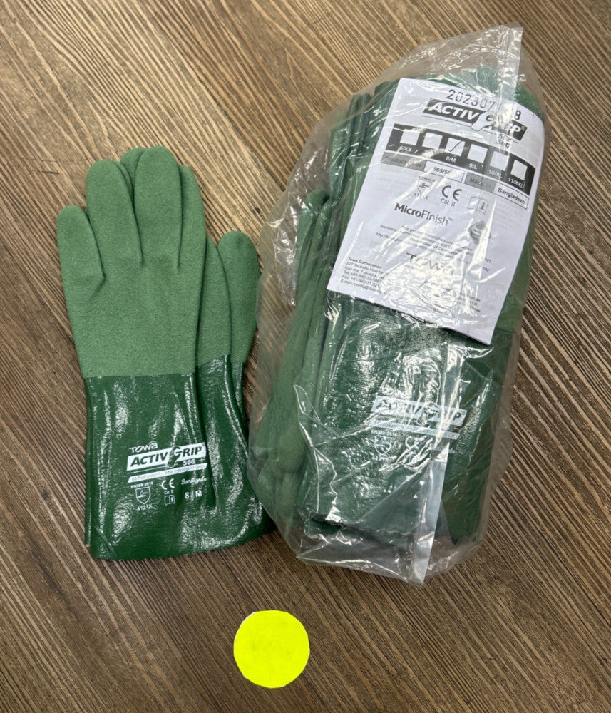 TOWA 566 ACTIV GRIP MICRO FINISH GLOVES SIZE MEDIUM PACK OF 12