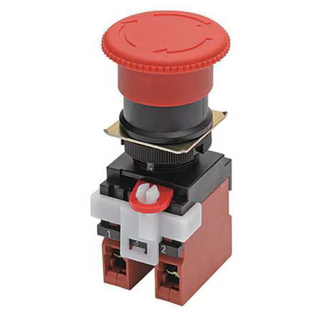 Omron A22e-M-12 Emergency Stop Push Button, 22 Mm, 1No/2Nc, Red