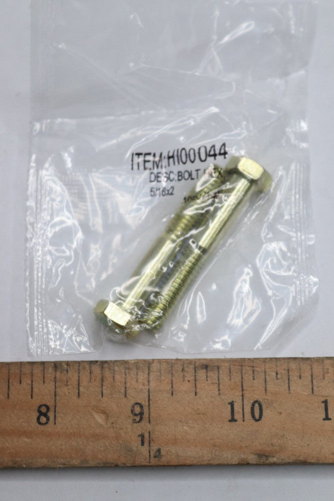 (2-Pk) Coarse Thread Hex Bolt Yellow Zinc 5/16 x 2" H100044