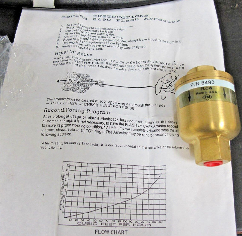 Methane / Oxygen Flame Flash Arrestor ¼” NPT FM APPROVED HOLOX 994456 8490 [C9S3