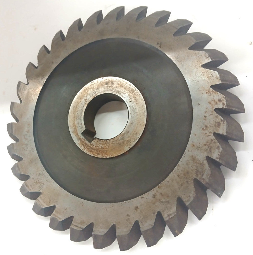 M.I.C. SIDE MILLING CUTTER 6-3/4" X 11/16" X 1-1/4" DOUBLE ANGLED 30 TEETH