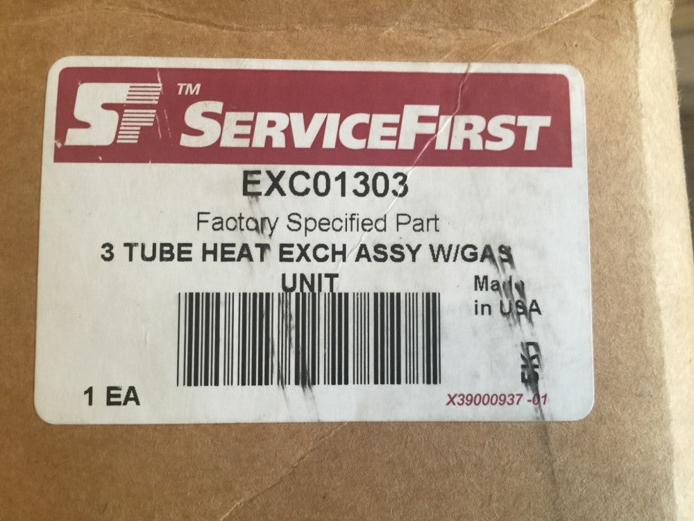 GENUINE TRANE EXC01303 3 TUBE HEAT EXCHANGE ASSM W/ GAS VALVE