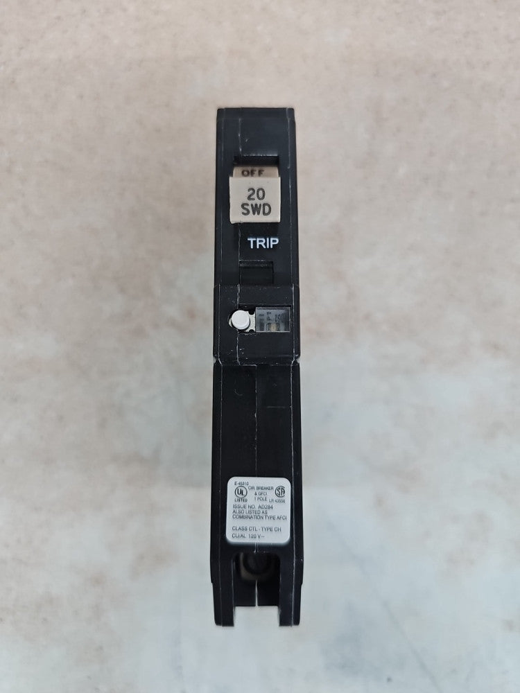 Eaton CHFP120DF AFCI/GFCI Breaker, 20A, 1P, 120V NNB NO LABEL