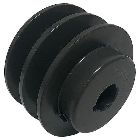 Zoro Select 2Ak26x3/4 V-Belt Pulley,2.65 In Out Dia.,Cast Iron