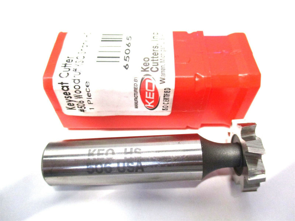 Keo (65065) 3/4 x 5/32 8-Teeth HSS Shank Connection Woodruff Keyseat Cutter