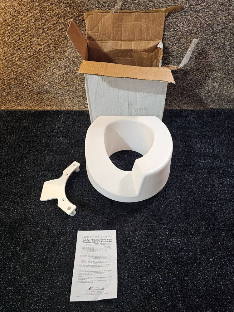 SP Ableware 725921000 Tall-Ette Elevated Toilet Seat W Slip-in Lok-in-El Bracket