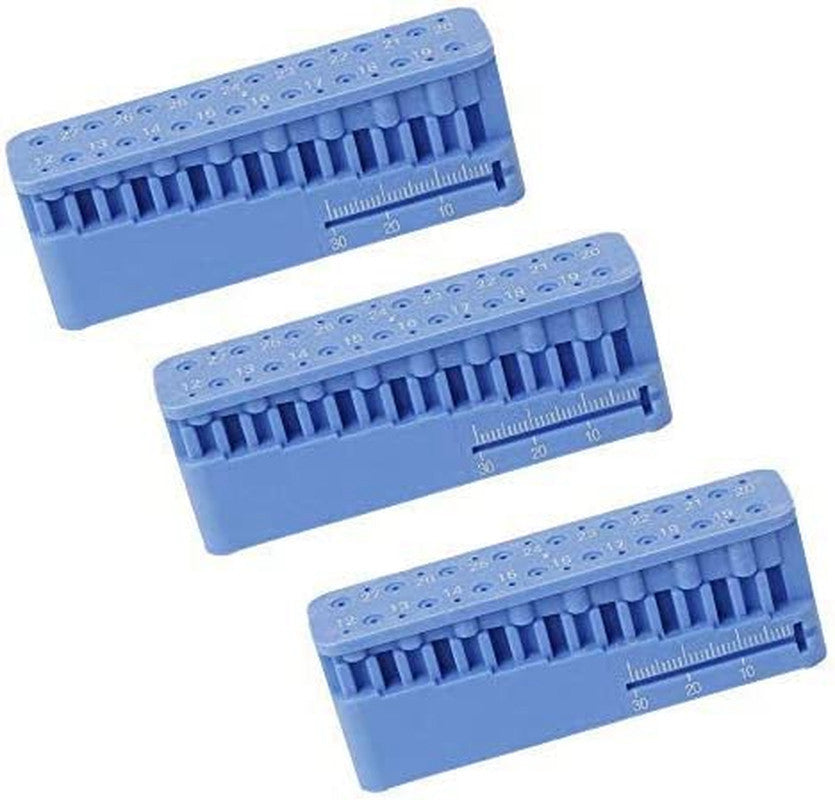 Dental Autoclavable Endodontic Files Block Measuring Instrument Ruler,3Pack