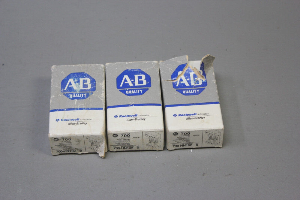 NEW LOT OF 3 ALLEN BRADLEY RELAY SOCKETS P/N: 700-HN102 B