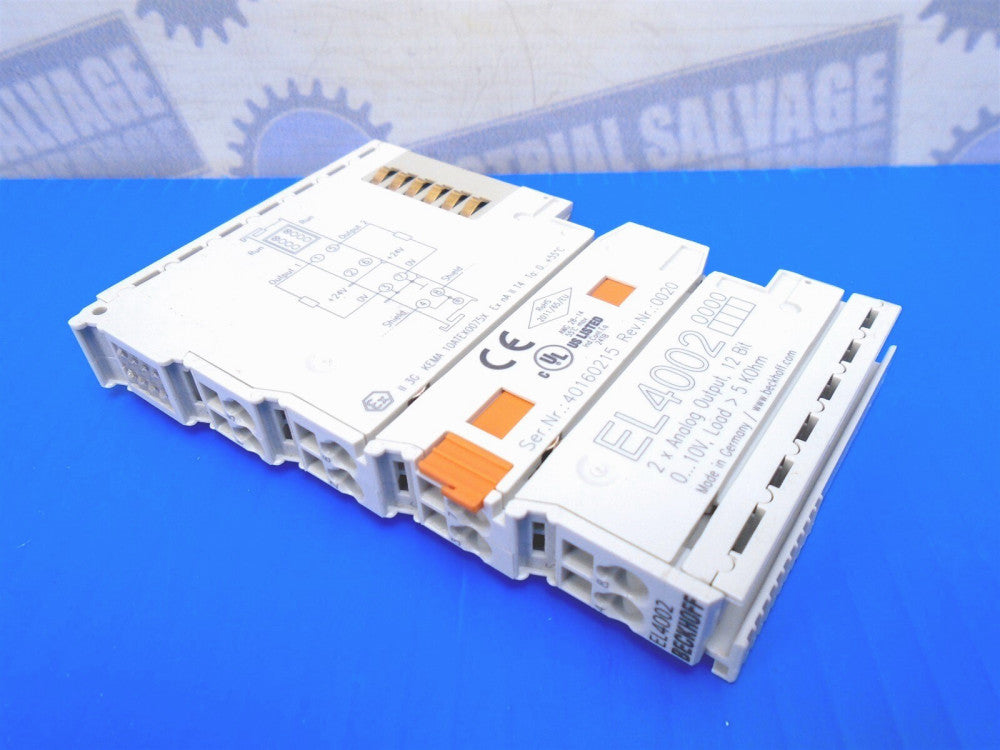 BECKHOFF - EL4002 - EtherCAT TERMINAL 2-Channel, Analog 0-10V - 12-BIT (NEW)