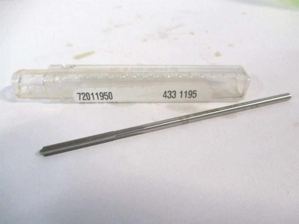 (433-0.1195) 0.1195" x 7/8" x 3-1/2" Straight Shank HSS 4-Flute Chucking Reamer