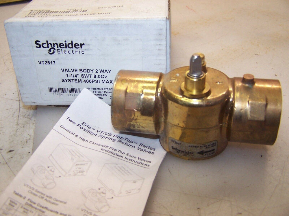 NEW SCHNEIDER ERIE 1-1/4" TWO WAY SPRING RETURN VALVE VT2517 400 PSI MAX