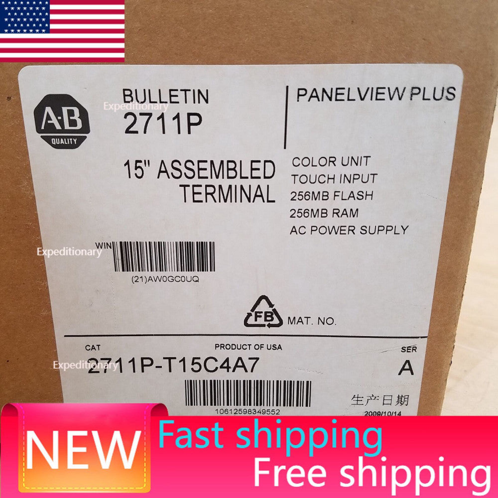 =NEW Allen Bradley 2711P-T15C4A7 PanelView Plus, 15" Assembled Termi US Free Tax