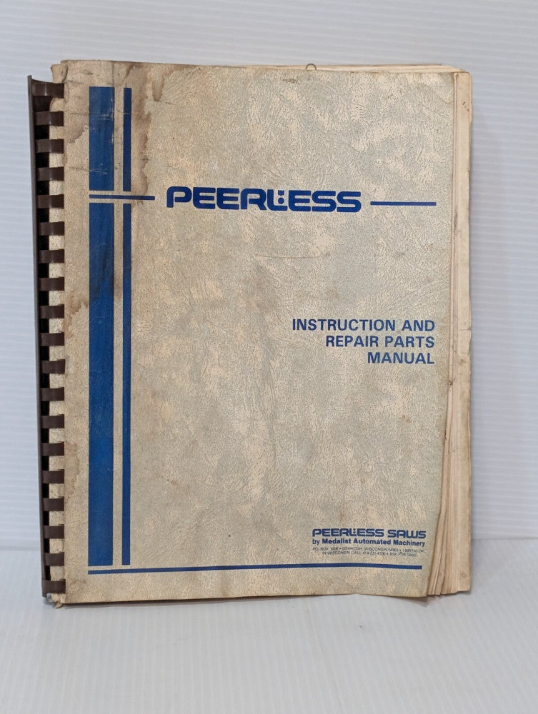 Peerless Medalist 1400 Band Saw Instruction and Repair Parts Manual