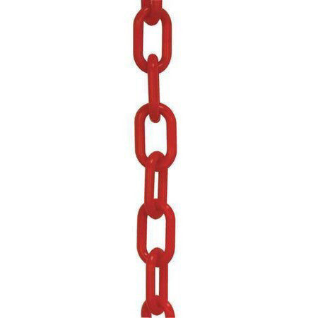 Zoro Select 51005-50 Plastic Chain, Red, 50 Ft Length, Gloss