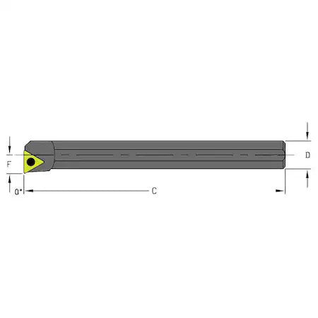 Ultra-Dex Usa 957-000-294 Indexable Boring Bar, S08m Stfcr2, 6 In L, High Speed