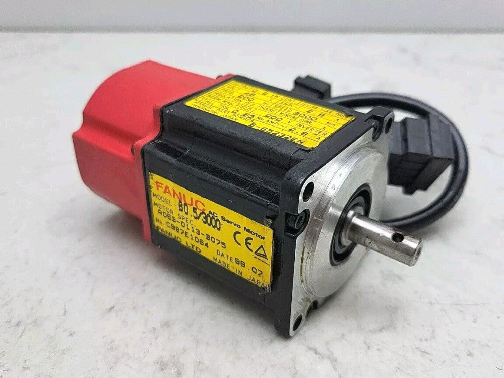 Fanuc A06B-0113-B075 Servo Motor 0.2 kW 3000 Rpm 3Ph ß0.5/3000